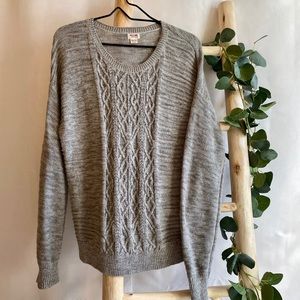 Mossimo Grey XXL Cable Knit Sweater